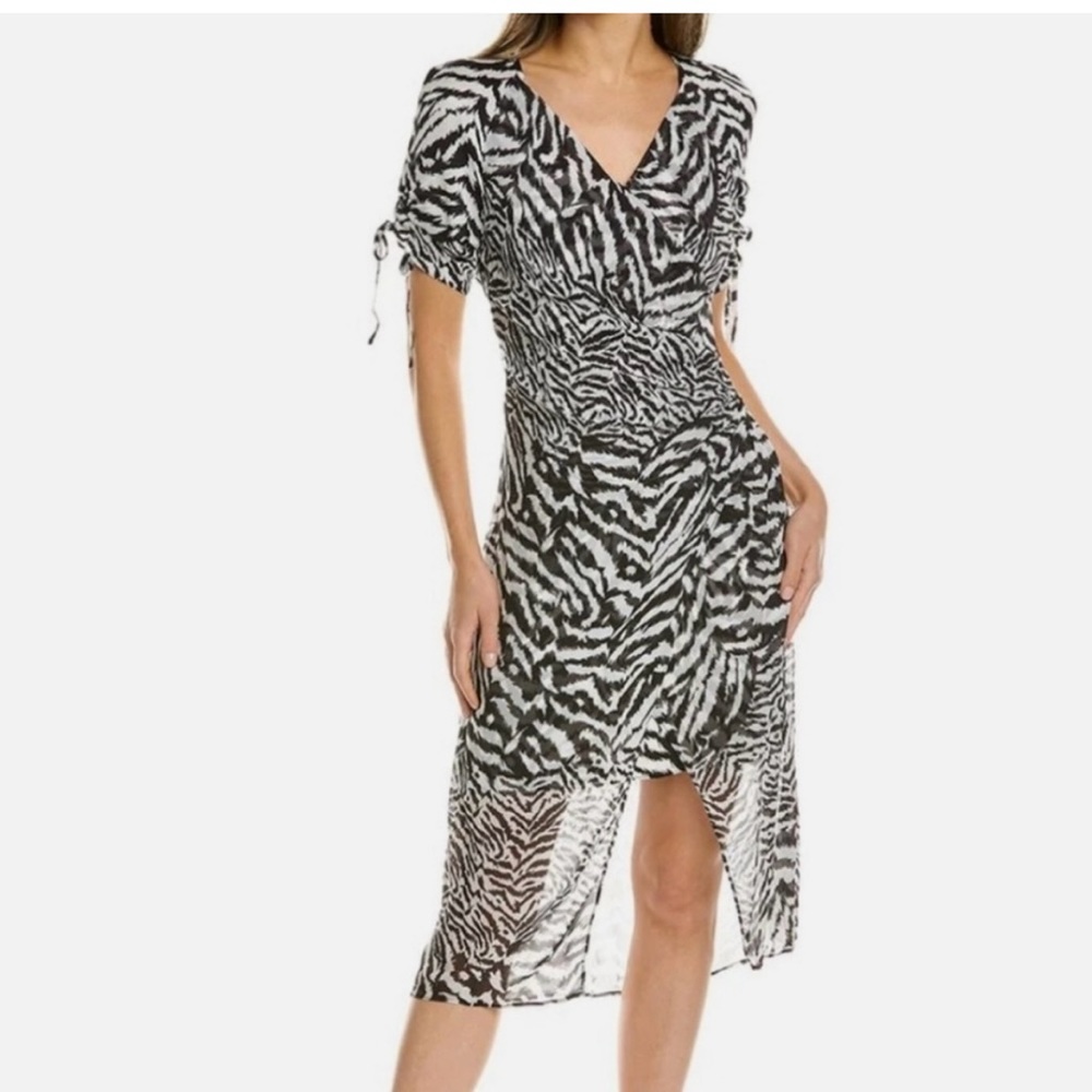 AllSaints Carla Remix Faux wrap dress - size 4